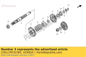 Honda 23611MCA780 wa?, bieg ko?cowy - Dół