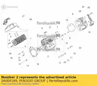 2A000189, Piaggio Group, testa moto-guzzi nevada classic v zgulw100, zgulwuc0  zgulw200;zgulwuc1; zgulw300;zgulwuc2;zgulw3004; zgulw600, zgulw601 zgulwub0 zgulwub1 zgulwub2 zgulwue0 750 2012 2014 2015 2016, Nuovo
