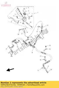 yamaha 5KM2583T0100 conjunto cilindro maestro - Lado inferior