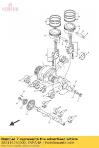 yamaha 2S3116030000 jeu de segments de piston (std) - La partie au fond