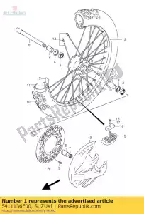 suzuki 5411136E00 cubo, roda dianteira - Lado inferior