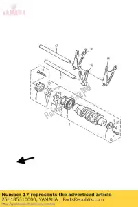 yamaha 26H185310000 stuur, schakelvorkgeleider 1 - Onderkant