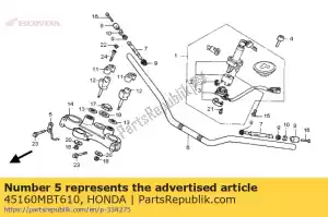 Honda 45160MBT610 guide comp, fr brk - Onderkant