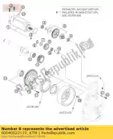 60040022119, KTM, engrenagem intermediária 19-t 03 ktm adventure rc super duke super enduro supermoto 950 990 1190 1300 2002 2003 2004 2005 2006 2007, Novo