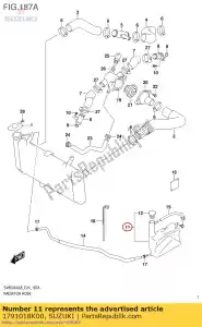 suzuki 1791018K00 ensemble de réservoir, réservoir - La partie au fond