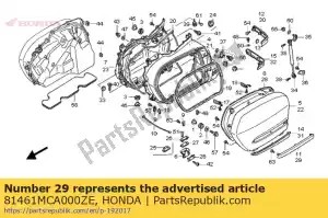 Honda 81461MCA000ZE moldagem, l. alforje lateral - Lado inferior