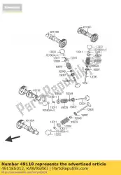 Aquí puede pedir árbol de levas-comp, admisión para de Kawasaki , con el número de pieza 49118S012: