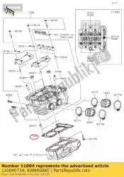 Tutaj możesz zamówić uszczelka-g? Owica ex300adf od Kawasaki , z numerem części 110040734: