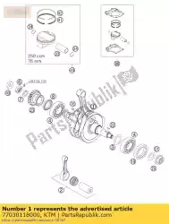 Qui puoi ordinare albero motore cpl. Exc-f 06 da KTM , con numero parte 77030118000: