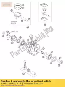 ktm 77030118000 albero motore cpl. exc-f 06 - Il fondo