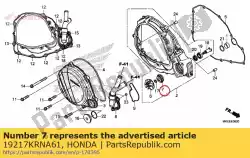 Ici, vous pouvez commander le joint, mécanique auprès de Honda , avec le numéro de pièce 19217KRNA61: