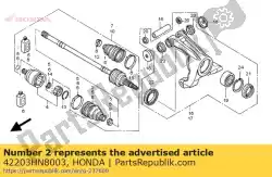Here you can order the boot, inboard from Honda, with part number 42203HN8003: