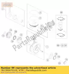 Qui puoi ordinare kit pistone gr. I 450 exc 14 da KTM , con numero parte 78130007010I: