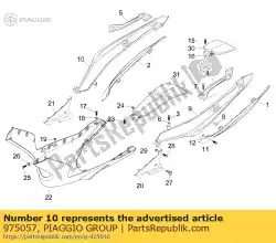 Here you can order the right upper rear side from Piaggio Group, with part number 975057: