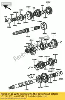 131291567, Kawasaki, engranaje, entrada, cuarto, 23t zx1100-a1 kawasaki gpz 1100 1985, Nuevo