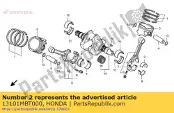 Ici, vous pouvez commander le piston, fr. (std.) auprès de Honda , avec le numéro de pièce 13101MBT000: