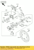 430201111, Kawasaki, pistone-comp-freno zx750-p1 kawasaki zx 750 1200 1996 1997 1998 1999 2000 2001 2002 2003 2004 2005 2006, Nuovo