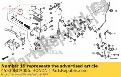 Qui puoi ordinare set pistone, fr. Cilindro principale da Honda , con numero parte 45530MCA006: