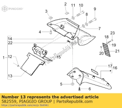 Aprilia 582559, Paraspruzzi, OEM: Aprilia 582559