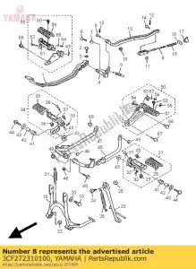 yamaha 3CF272310100 stang, rem - Onderkant