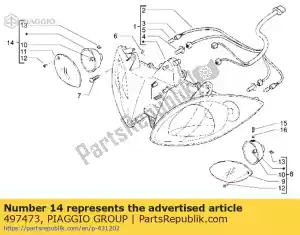 Piaggio Group 497473 tourner le signe. - La partie au fond