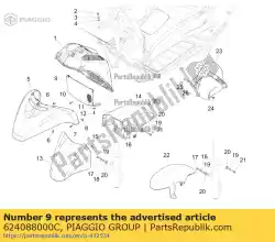 Aquí puede pedir caja de rueda cierre inferior de Piaggio Group , con el número de pieza 624088000C: