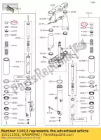 110121561, Kawasaki, capuchon, fourche kdx125-a1 kawasaki  kdx vn voyager vulcan zg 125 900 1200 1987 1988 1989 1990 1991 2014 2015 2016 2017 2018 2019 2020 2021, Nouveau