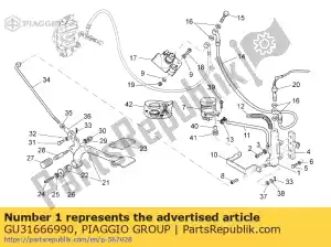 Piaggio Group GU31666990 rear master cylinder - Bottom side