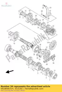 Suzuki 0918006314 podk?adka, 6,5x12x2,5 - Dół