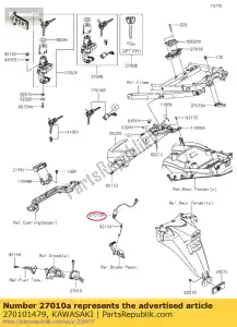 Kawasaki 270101479 schakelaar, achterrem - Onderkant