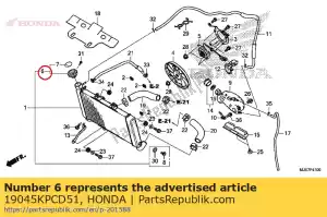 Honda 19045KPCD51 cap comp., ch?odnica (t.ra - Dół