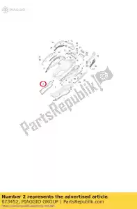 Piaggio Group 673452 right spoiler - Bottom side
