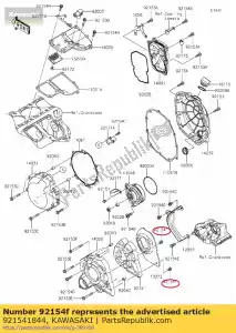 kawasaki 921541844 bolt,flanged,6x10 zx1400hgf - Bottom side