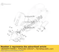 1B000947000R7, Piaggio Group, parafango anteriore     , Nuovo