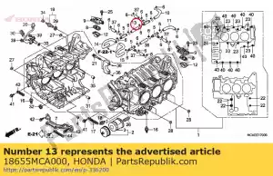 Honda 18655MCA000 tubo, 12x62 - Lado inferior