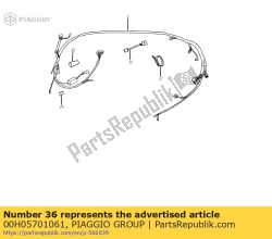 Aprilia 00H05701061, Espaçador de borracha, OEM: Aprilia 00H05701061