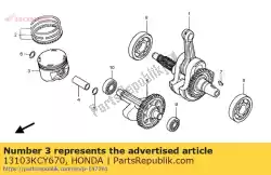 Tutaj możesz zamówić t? Ok (0,50) od Honda , z numerem części 13103KCY670: