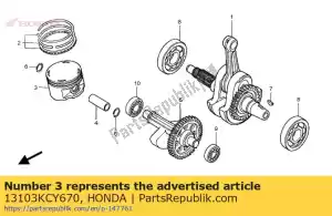 honda 13103KCY670 pistão (0,50) - Lado inferior