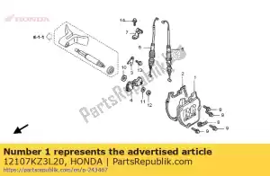 Honda 12107KZ3L20 copertina, l. lato cilindro - Il fondo