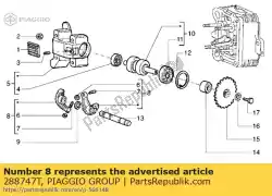 tuimelaar assy. Van Piaggio Group, met onderdeel nummer 288747T, bestel je hier online: