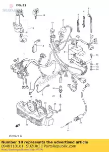 Suzuki 0948110101 fuse,10a - Bottom side