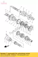 2GU171610000, Yamaha, engranaje, 6 ° piñón yamaha yfz 350 2000 2001 2002 2003 2004 2005 2006 2007 2008 2009 2011, Nuevo