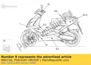 Piaggio Group 896726 linker achterkuip dec. sr - Onderkant