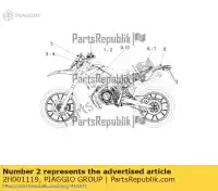 2H001119, Piaggio Group, decalcomania pannello laterale 