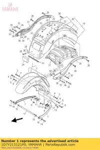 yamaha 1D7Y215121P0 conjunto do pára-choque dianteiro - Lado inferior