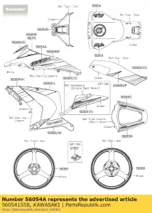 kawasaki 560541558 marque, capot supérieur, zx-10r zx1000jf - La partie au fond