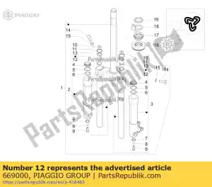 Piaggio Group 669000 o-ring - Bottom side