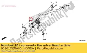 honda 90101MENA60 tornillo, 6x12 - Lado inferior