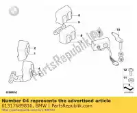 61317689816, BMW, tone sequence control system switch - 4-polig         bmw  900 1200 2004 2005 2006 2007 2008 2009, New