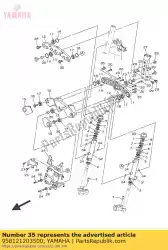 Here you can order the bolt, flange from Yamaha, with part number 958121203500: